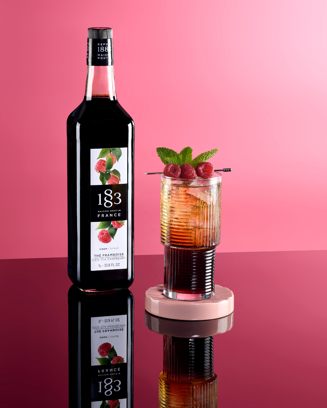 1883 Iced Tea Raspberry Syrup – LEO Coffee 1883 Iced Tea Raspberry Syrup – LEO Coffee